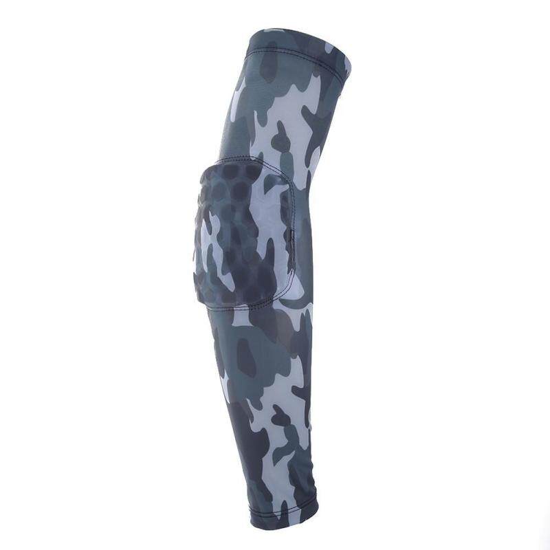 Camouflage Breathable Honeycomb Sports Pro Lengthen Elbow Support Elbowpad(Floral)-L