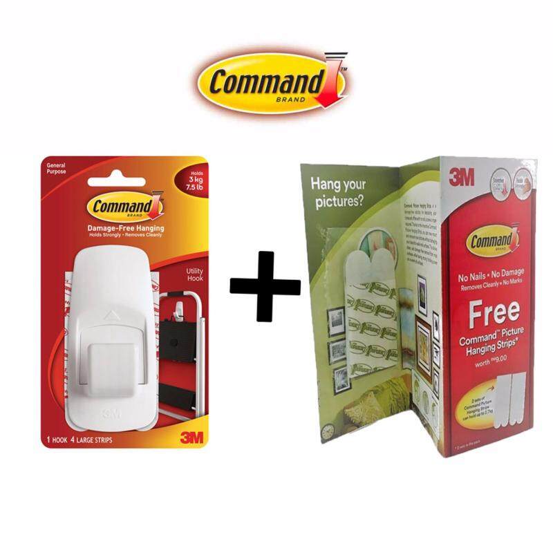 Command Jumbo Utility Hook with FREE Command Picture Hanging Strips