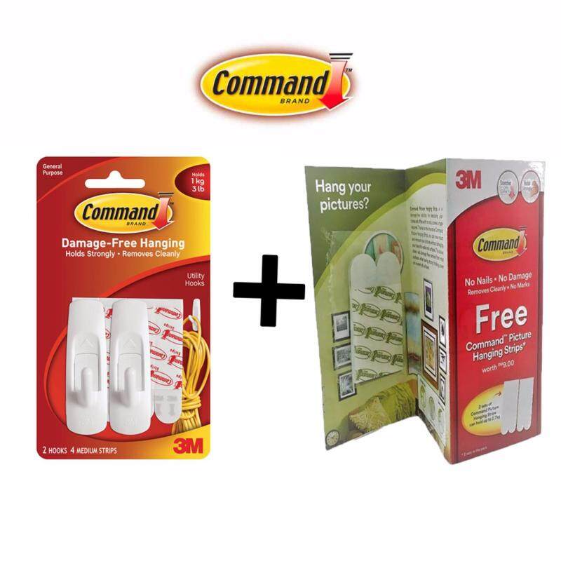 Command Medium Utility Hooks with FREE Command Picture Hanging Strips