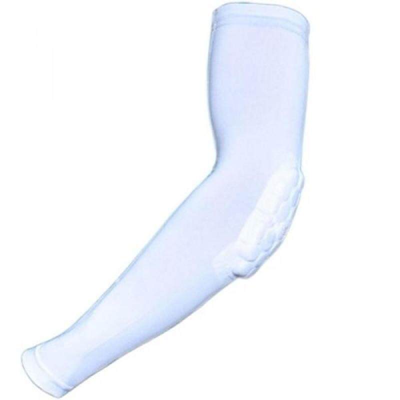 COOLOMG Combat Basketball Pad Protector Gear Shooting Hand Arm Elbow Sleeve Adult/Child, White,