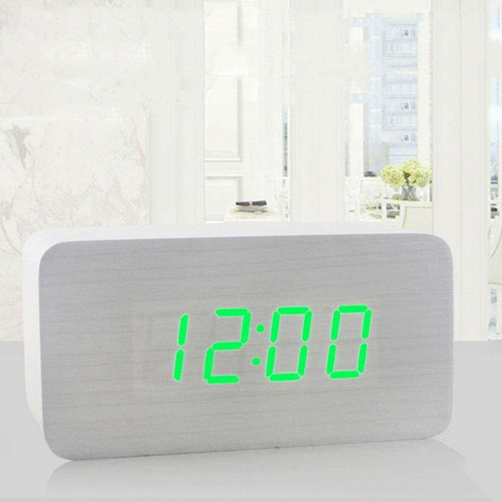 Beautiy Kota Era LED LED Jam Jam Alarm Elektronik Kontrol Suara Digital Jam Desktop-Internasional