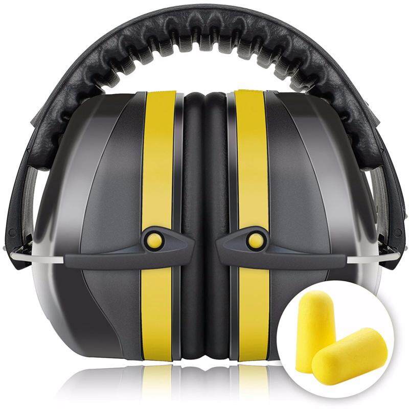 Buy Fnova 34dB Highest NRR Safety Ear Muffs - Professional Ear Defenders for Shooting, Adjustable Headband Ear Protection / Shooting Hearing Protector Earmuffs Fits Adults to Kids (Yellow) Malaysia