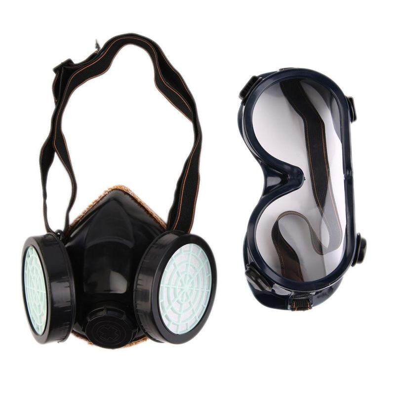 Buy GOOD Protection Filter Double Gas Mask Chemical Gas Respirator Face
Mask Goggles Black Malaysia