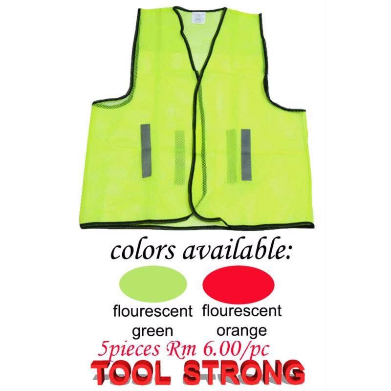 GREEN SAFETY VEST 5 PIECES