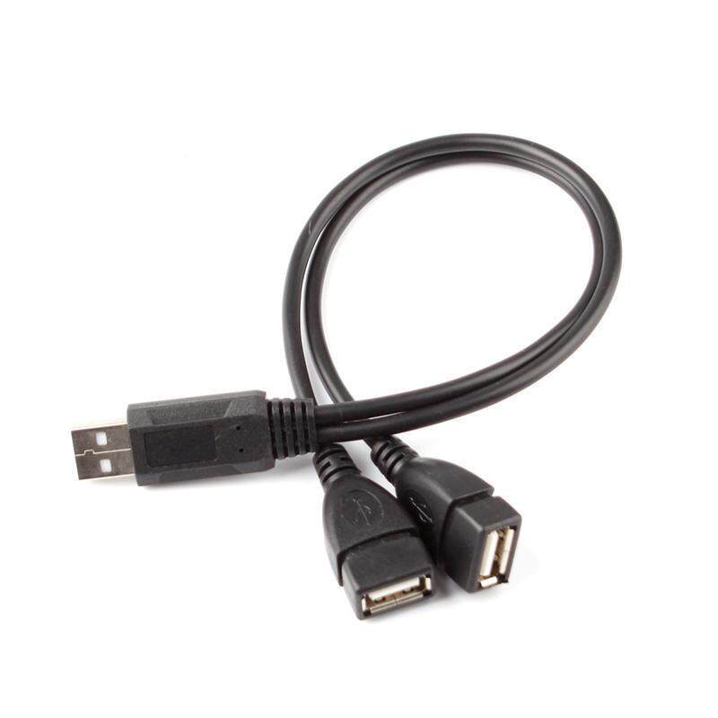 High Quality Store New USB 2.0 A Male to 2 Double Dual USB Female
Splitter Cable HUB Charger SYNC