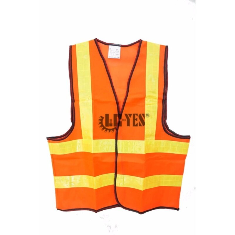 High Visibility Safety Waistcoat Warning Security Reflective Stripes Vest Fluorescent Neon Orange Green