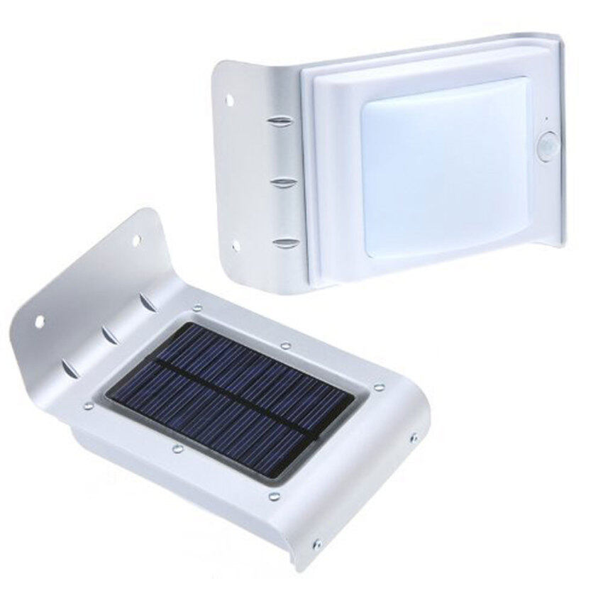 NiceCare   Solar Powered Motion Sensor Stairway Outdoor Garden Path<br/><br/>Wall Light(Silver)