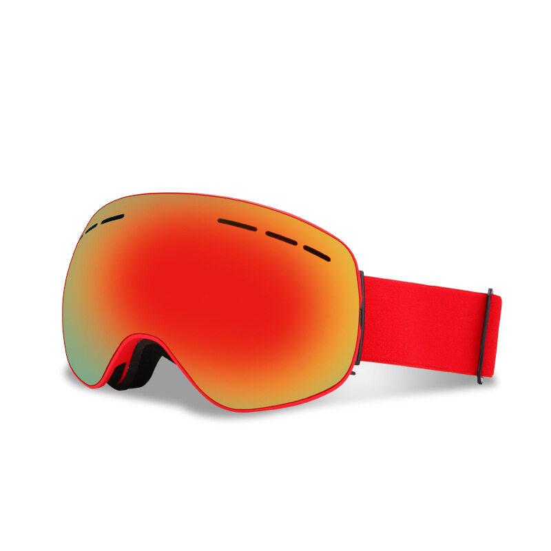 Leifen High-grade magnetic lens anti-goggles skiing glasses large spherical double-layer permanent anti-fog windproof sand control goggles outdoor sports climbing riding glasses can wear myopia