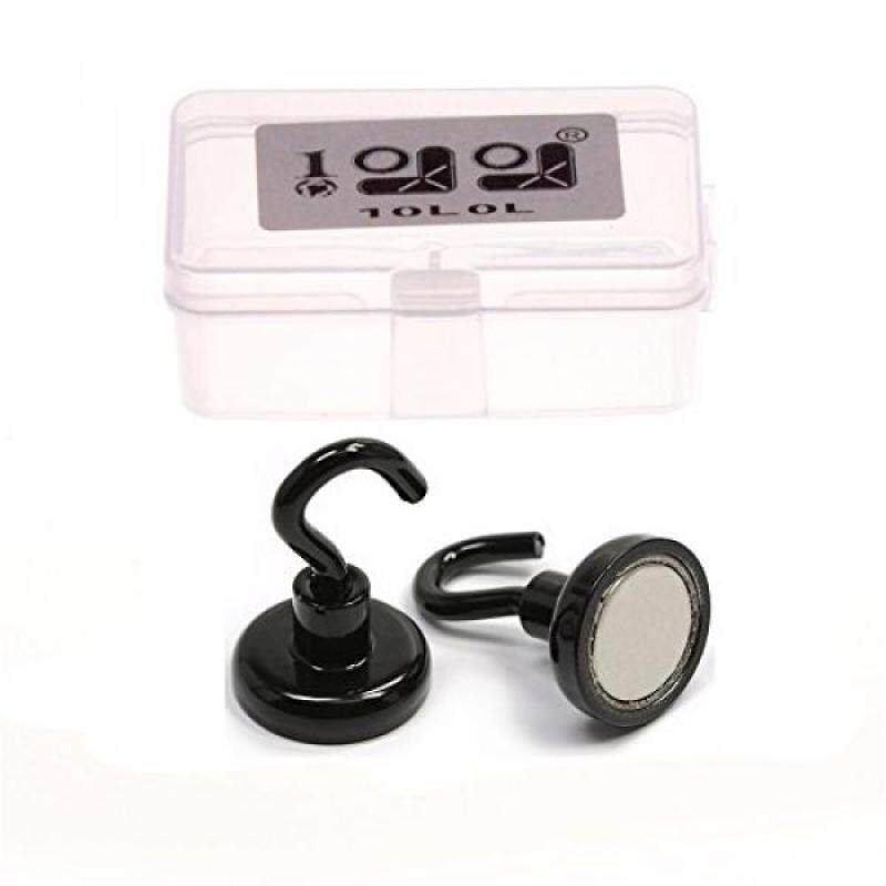 Magnetic Hooks Black,10L0L Powerful Magnet Hook Heavy Duty 2 Sets 50lb Strong Hanging Magnets Hooks set for Refrigerator/Fridge/Kitchen Toos