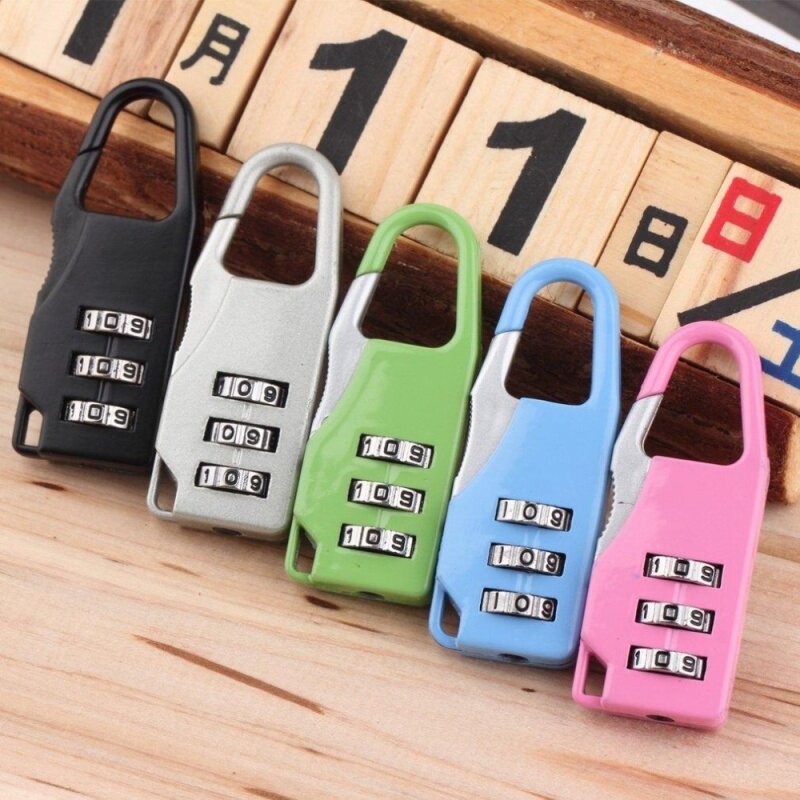 Mini 3 Digit Combination Security Safe Travel Suitcase Luggage Password Padlock