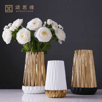 Modern Minimalist Gold Home Living Room Ceramic Vase Mei 2018 - 2 Modern minimalist gold home living room ceramic vase - 2