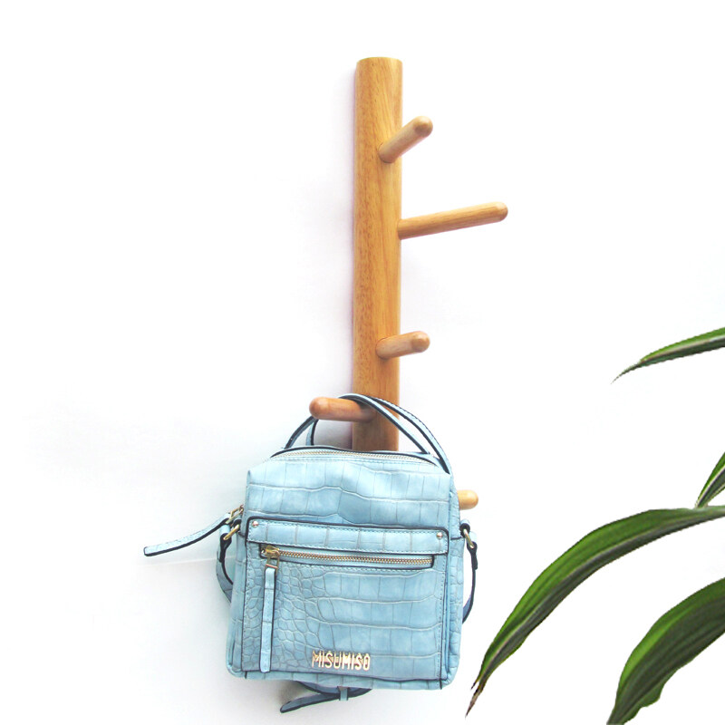 Buy Modern minimalist oak wall hanger bag hook adhesive hook Malaysia