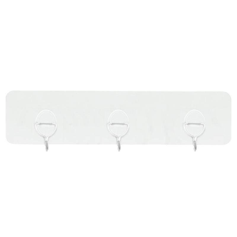 moob 2 Pcs Free Punching Movable Reusable Sticky Hook Multi-hook Traceless Strong Sticker Hanger Hook Wall Door Rear Hanging