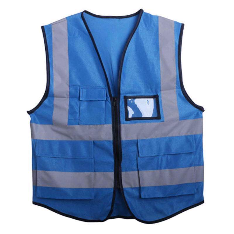 Buy Multicolor Hi-Vis Safety Vest Reflective Jacket Security Waistcoat 5 Pockets Malaysia