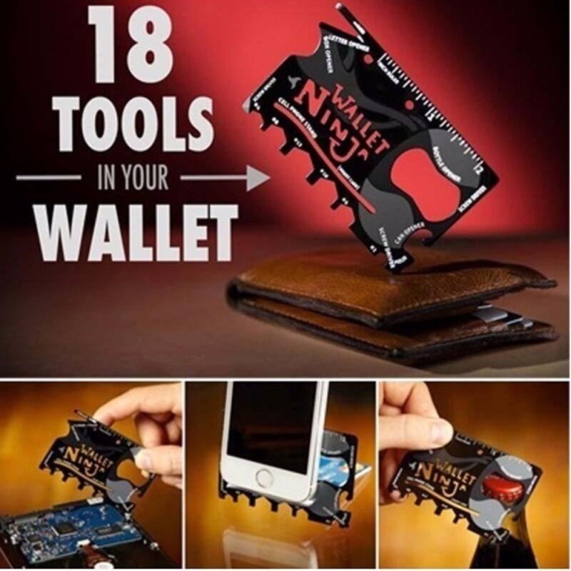 Buy NINJA WALLET-18-in-1 tool in your wallet Malaysia