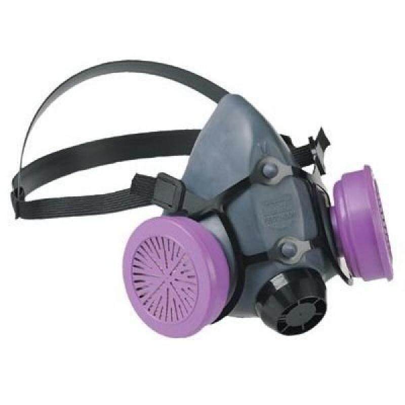 North by Honeywell 550030M 5500 Series Low Maintenance Half Mask Respirators, Medium, Purple