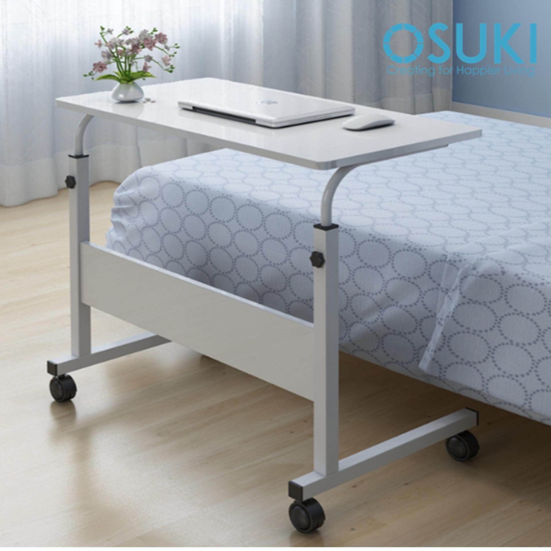 Osuki Height Adjule Table 60x40cm With Wheels Laptop Desk White Osuki Height Adjule Table 60x40cm With Wheels Laptop Desk White Malaysia