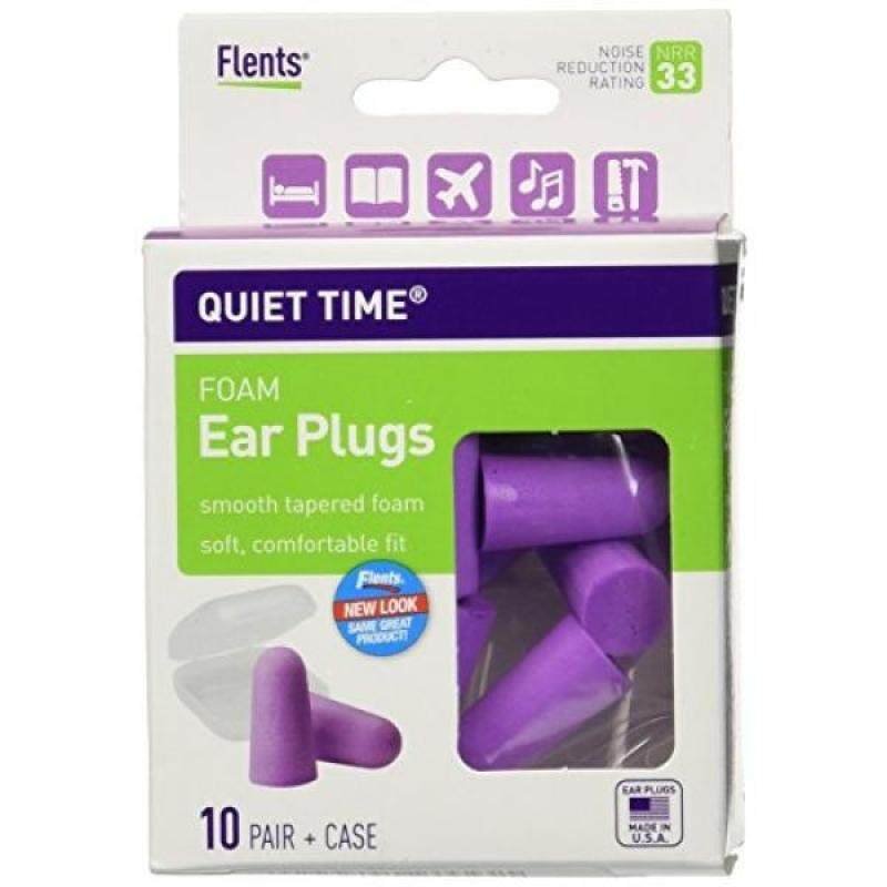 Quiet Time Comfort Foam Ear Plugs - 10 Pair - 33NRR (Pack of 3)