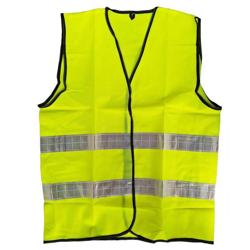 Reflective Vest in Fluorescent Green with 2 High Reflective Strips