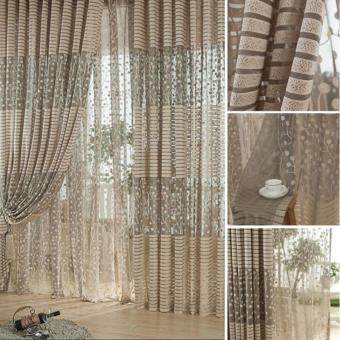 Room Leaf Tulle Door Window Curtain April 2018 - 2 Room Leaf Tulle Door Window Curtain - 2