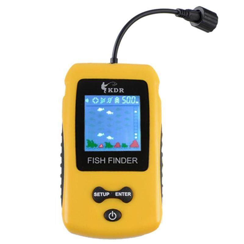 roortour Portable Fish Finder with Wired Sonar Sensor Transducer and LCD Display