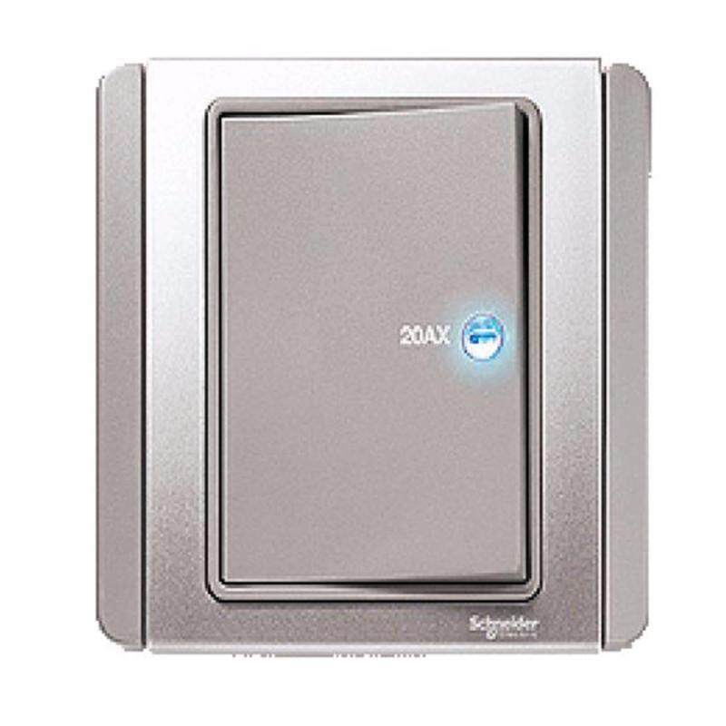 Schneider Neo 20A Horizontal Dolly Double Pole Switch, Grey Silver