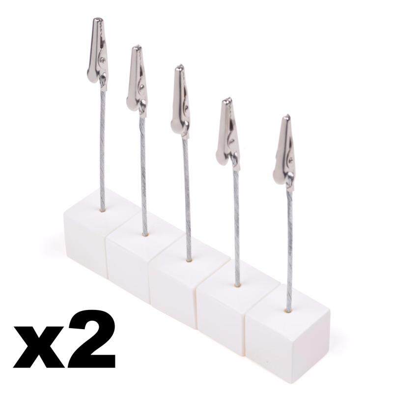 Buy SDD 10 Pcs White Cube Base Memo Clips Holder with Alligator Clip
Clasp for Displaying Photos Number Cards(White) Malaysia