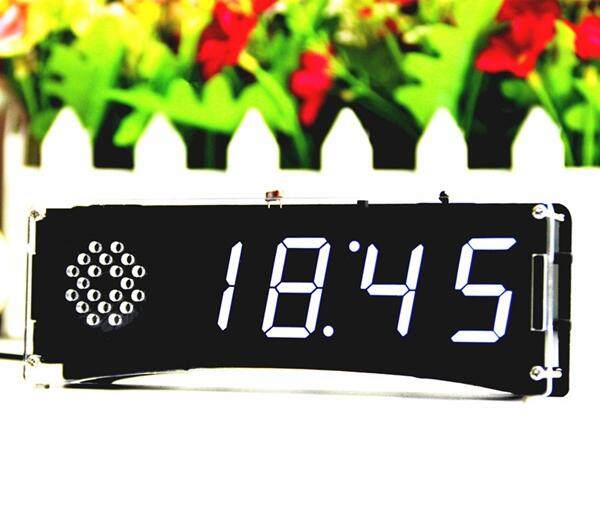 BEAUTIY CITY Speech version of digital electronic clock making parts 51 single-chip electronic clock DIY LED suite YD-030 White - intl