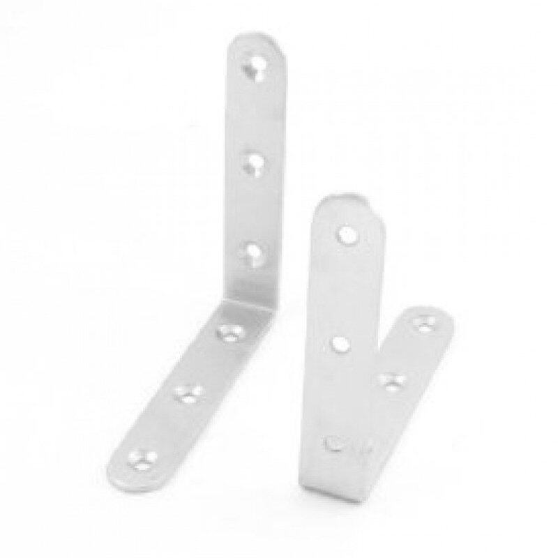 Stainless Steel L Bracket 100mm x 100mm - 4pcs c/w Screw