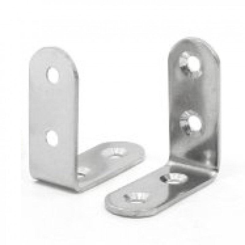Stainless Steel L Bracket 63mm x 63mm - 4pcs c/w Screw