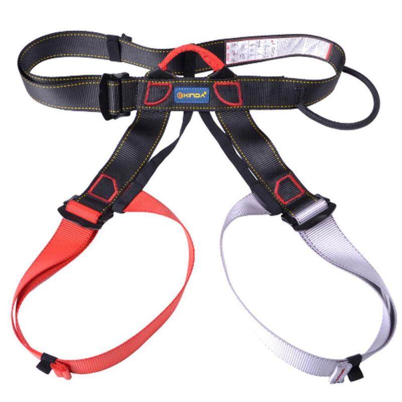 Buy Teekeer Half Body Climbing Harness, Adjustable Safety Gear Equipment For Mountaineering/ Fire Rescue/ Higher Level Caving/ Rock Climbing/ Rappelling (Red + Grey) Malaysia