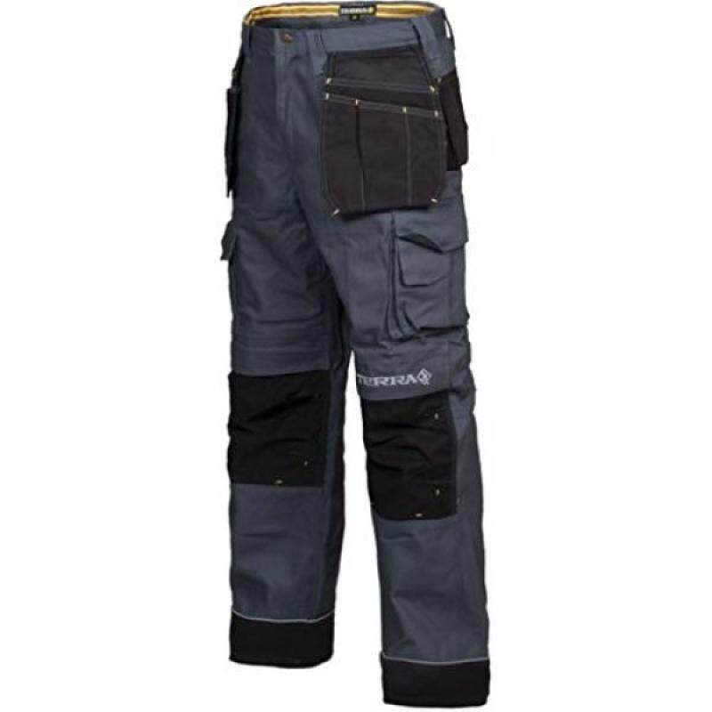 Buy Terra Brick 10-0101-GY4032 Heavy Duty Multi Pocket Canvas Cargo Workpant, 40-inch, Grey Malaysia