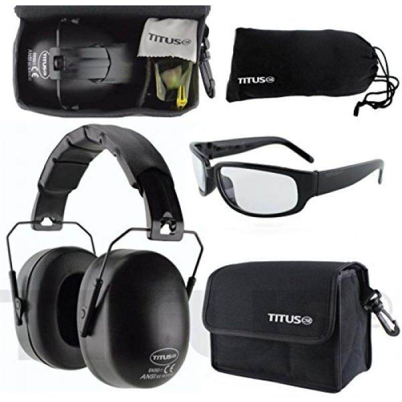 Buy TITUS 37 Decibel NRR Black Safety Earmuffs & Glasses Combo Malaysia