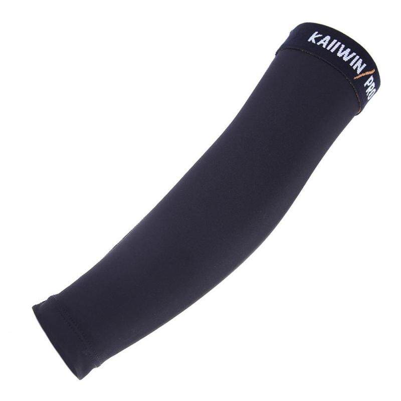 Ultrathin Letter Printed Breathable Sports Elbowpads Armguard Black(Black)-XL