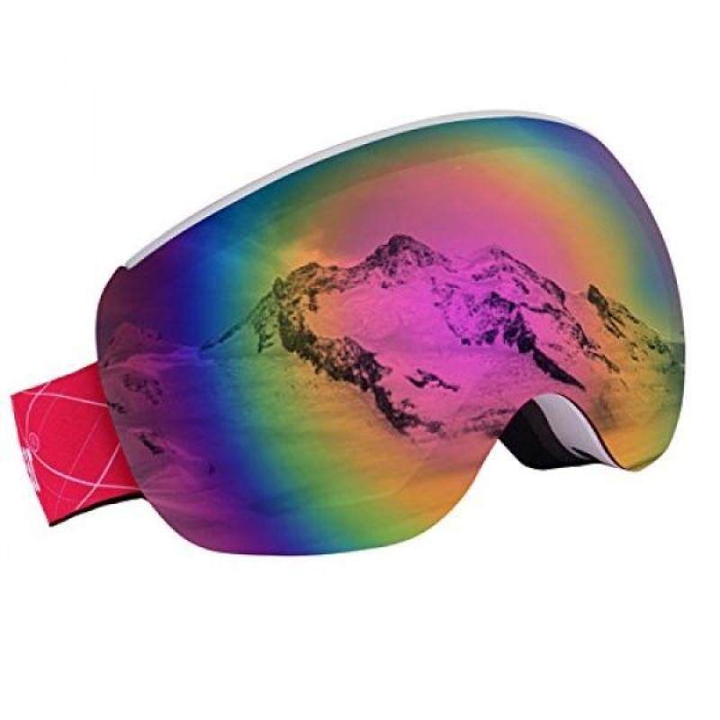 Buy Unigear OTG Ski Goggles, Over Glasses Snowboard Snow Spherical Anti-fog Goggles for Men & Women with Interchangeable lens and 100% UV400 Protection, Portable Box Included Malaysia