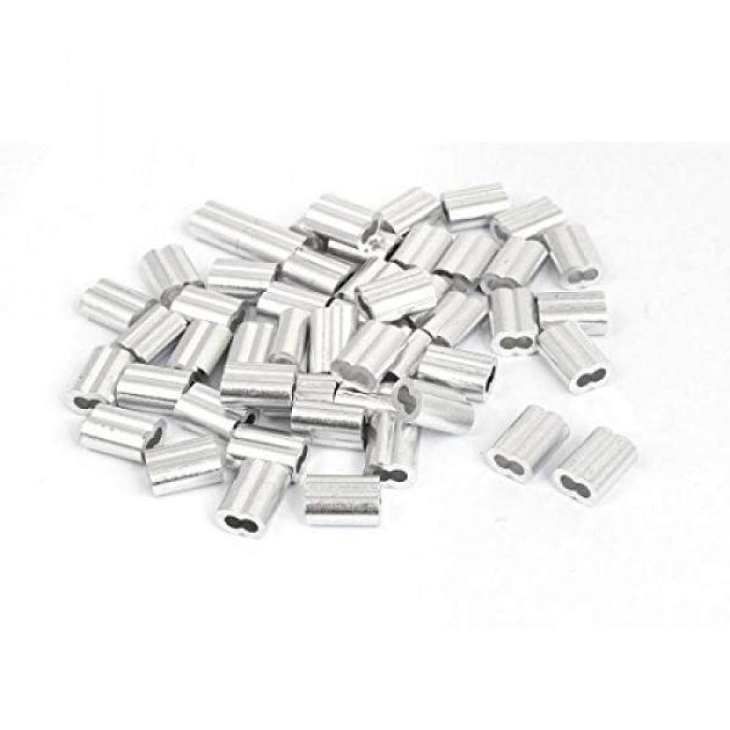 Buy uxcell 1/8" Aluminum Sleeves Clip Loop Sleeve Cable Crimp Wire Rope 50 Pcs Malaysia