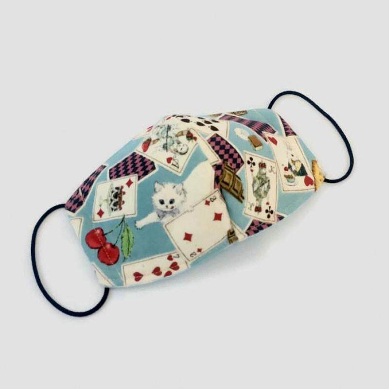 Buy Washable Face Mask Adult Handmade 12Yrs Above Cat Poker Cotton (Blue) Malaysia