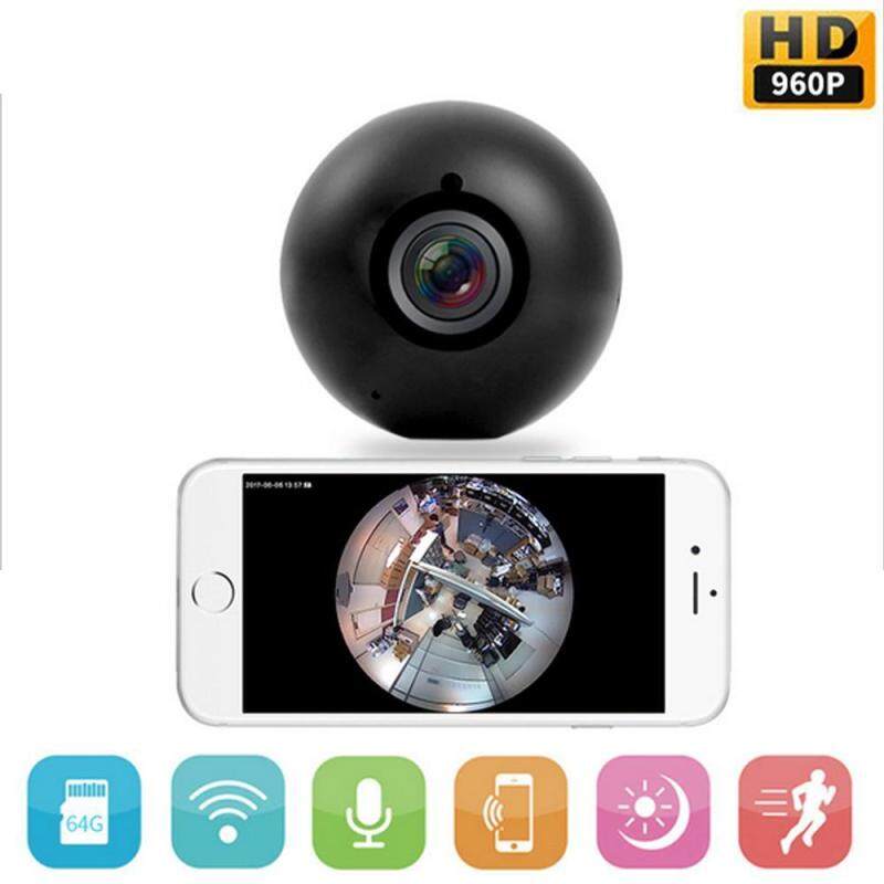 weisizhong Sricam SP022 Fisheye Wireless WiFi IP Network Surveillance Camera 960P HD 360 Degree IR Night Vision 1.3MP Two-way Talk Voice Video Network Home Security IR Panoramic Camera For IOS Android