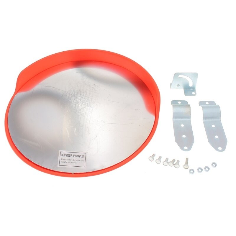 Wide Angle Security Curved Convex Road PC Mirror Traffic Driveway Safety (45cm)