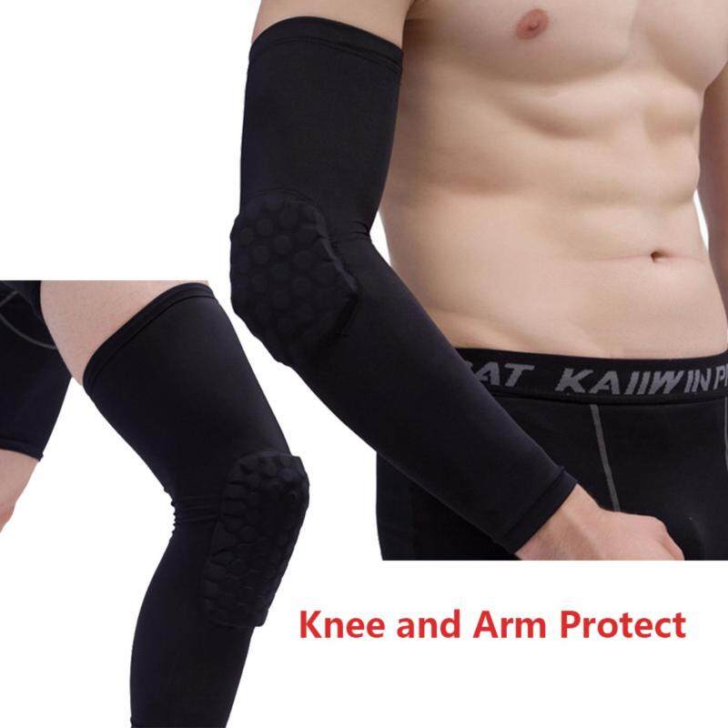 Buy XYS COLLECTION Combat Basketball 1Pair Knee Pads and 1 Pair Arm Pads, Honeycomb Knee Pads Leg Knee Sleeve Protector Gear Shooting Hand Arm Elbow Sleeve for Adult/Child (S) - Int'l Malaysia