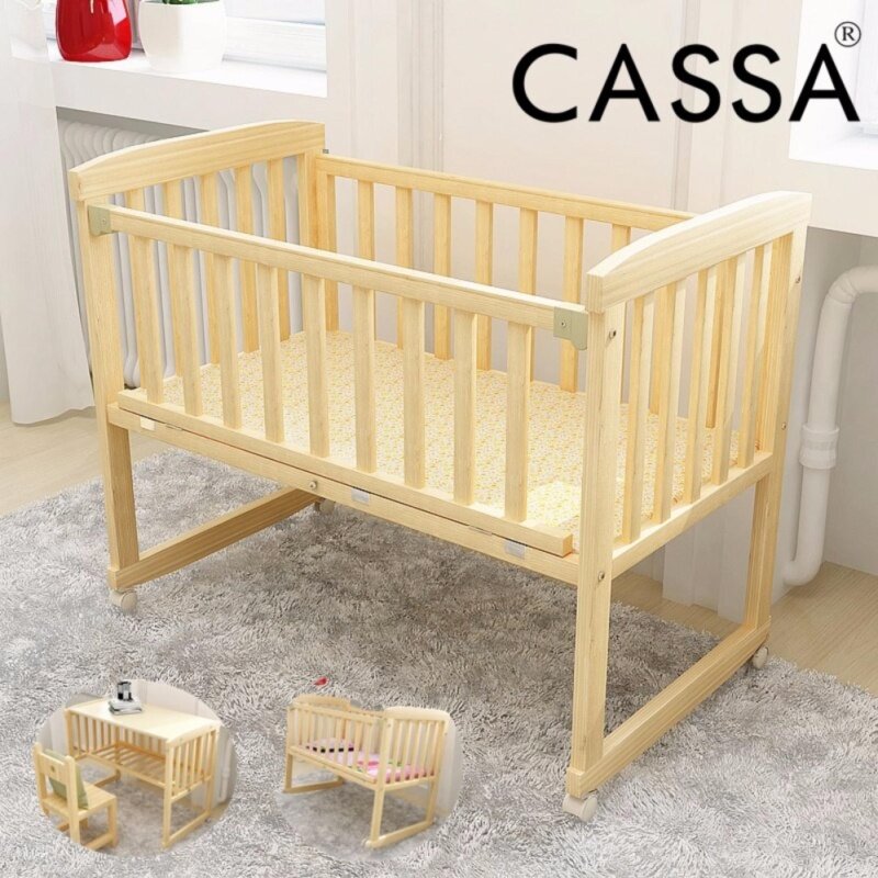 Buy Casa Cradle Baby Cot Wooden Rocking (Natural) Malaysia