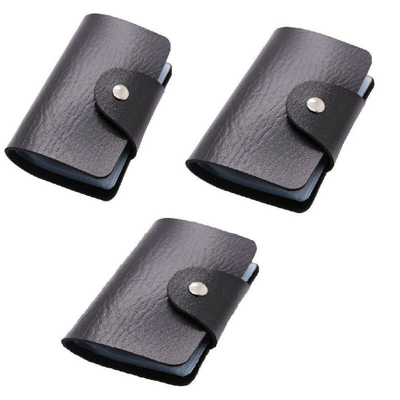 3 Units Slim PU Leather 24 Slots Card Holder Wallet Bag Malaysia