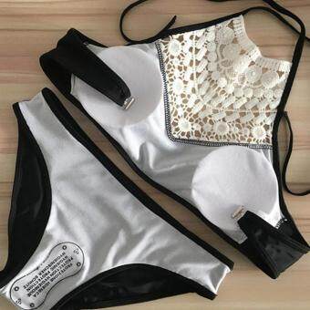 Amart Women Lace Cropped High Neck Tank Bathing Beach Wear SwimSuit Swimwear Bikini Set April 2018 - 3 Amart Women Lace Cropped High Neck Tank Bathing Beach Wear SwimSuit Swimwear Bikini Set - 3