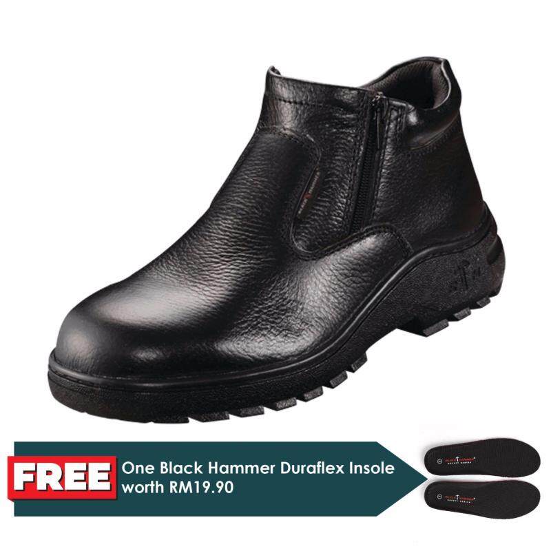 Buy Black Hammer Classic Series Mid Cut Zip on Safety Shoes Malaysia