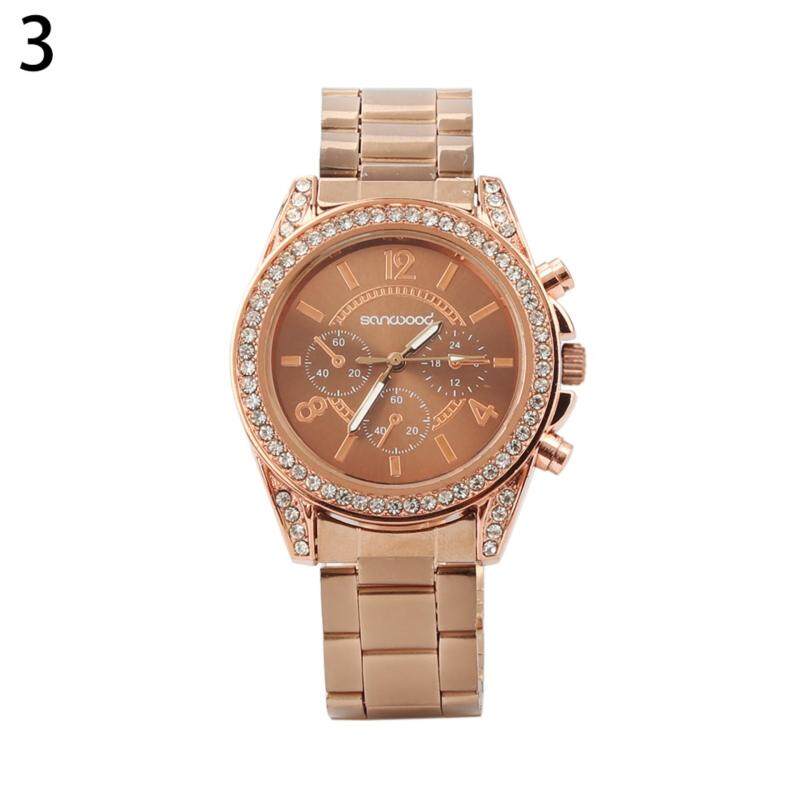 Bluelans® Geneva Womens Coffee Stainless Steel Band Watch Malaysia