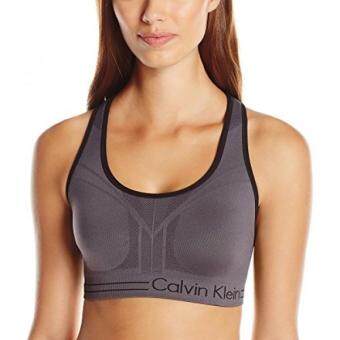 Calvin Klein Performance Womens Reversible Medium Impact Bra, CharcoalBlack, XL