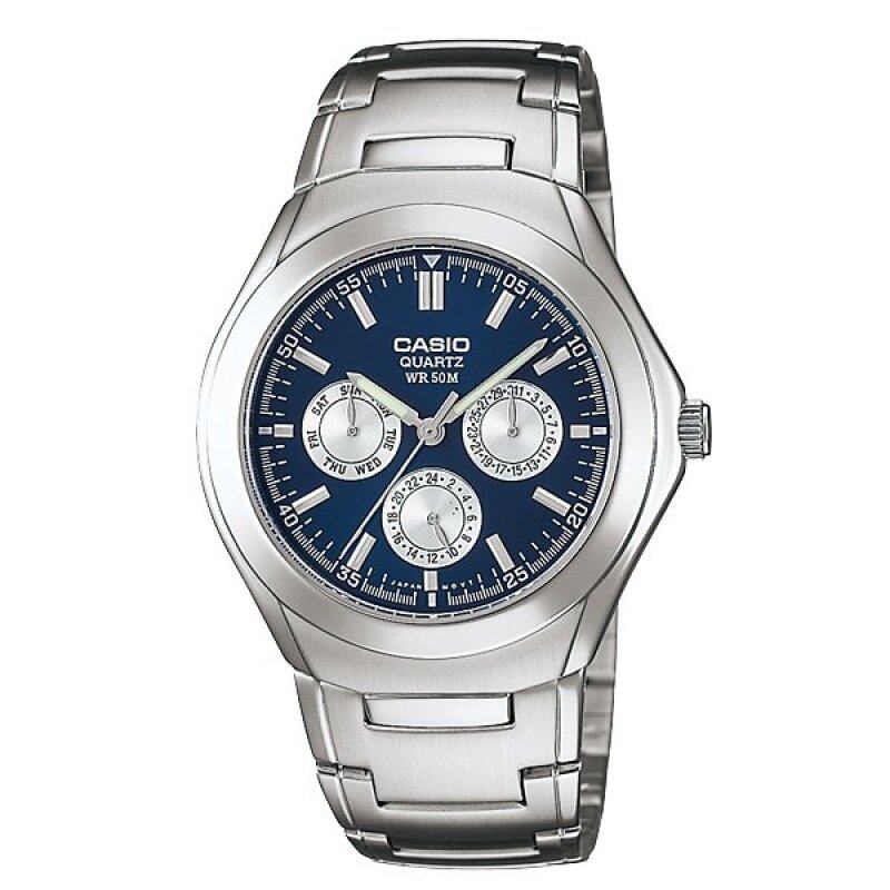 Casio ENTICER MTP-1247D-2AV Men Analog Stainless Steel Watch Silver
Blue Malaysia