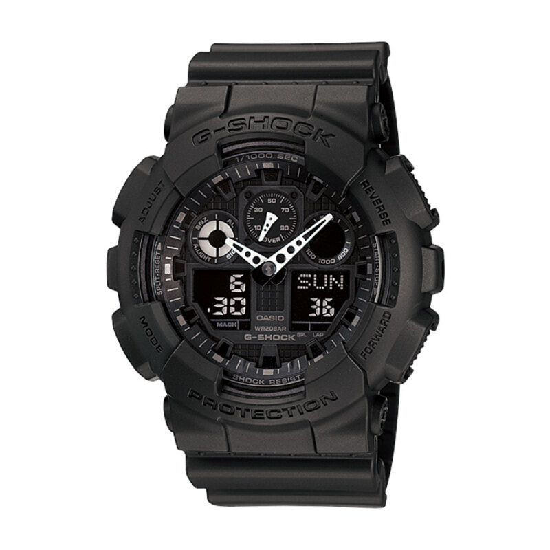 Casio G-Shock Mens Black Resin Strap Watch GA-100-1A1 Malaysia