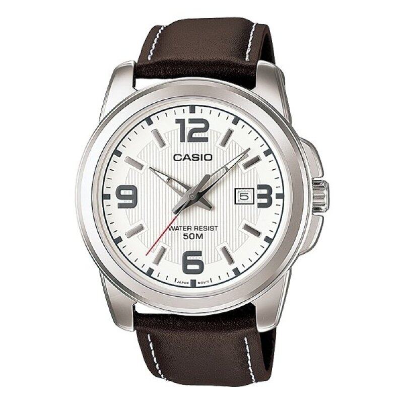Casio MTP-1314L-7AV Mens Analog Watch Brown Leather Strap Malaysia