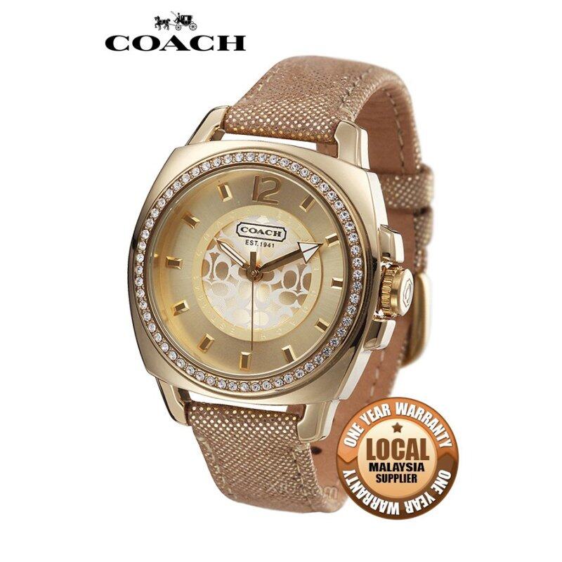 Coach Boyfriend Trendy Shiny Watch Gold 14501363 Malaysia